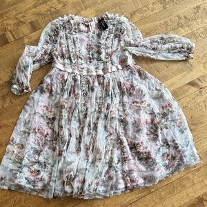 Needle and Thread Floral Dress with Ruffle Details